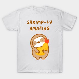 Simply Amazing Tempura Shrimp Sloth T-Shirt